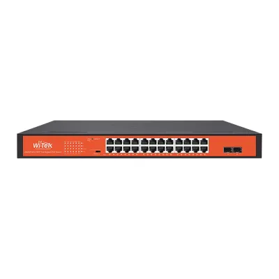 Коммутатор PoE Wi-Tek WI-PS326GFH 24GE+2SFP