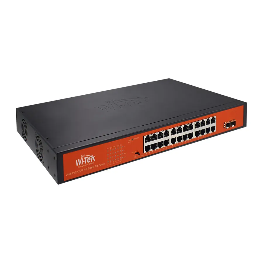 Коммутатор PoE Wi-Tek WI-PS326GFH 24GE+2SFP — фото 2