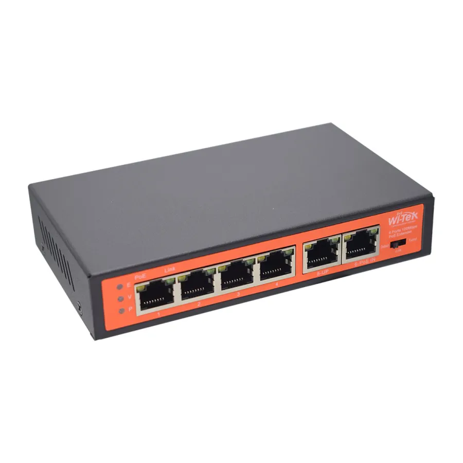 PoE-удлинитель Wi-Tek WI-PE51E 4FE+1Uplink — фото 2
