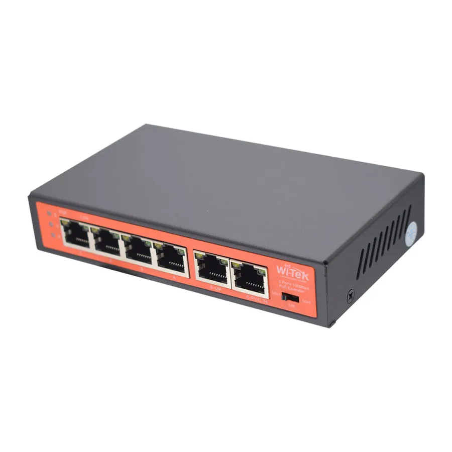 PoE-удлинитель Wi-Tek WI-PE51E 4FE+1Uplink — фото 3