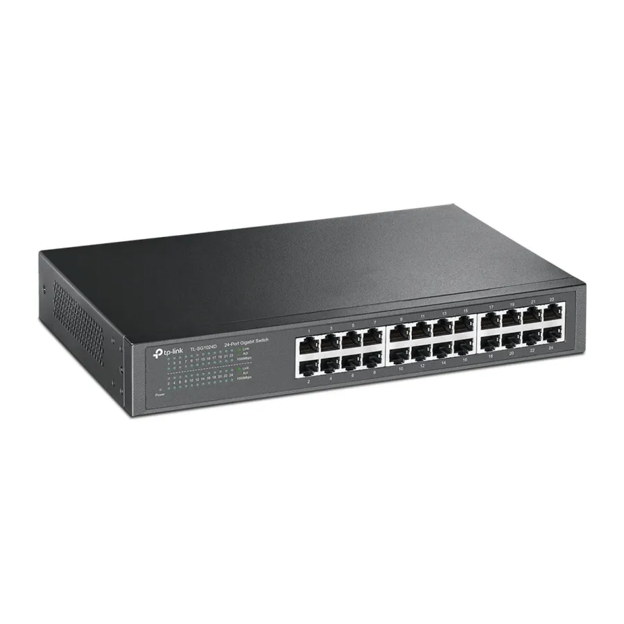 Коммутатор TP-Link TL-SG1024D / 24×Gigabit RJ45 / 10/100/1000 Mbps — фото 2