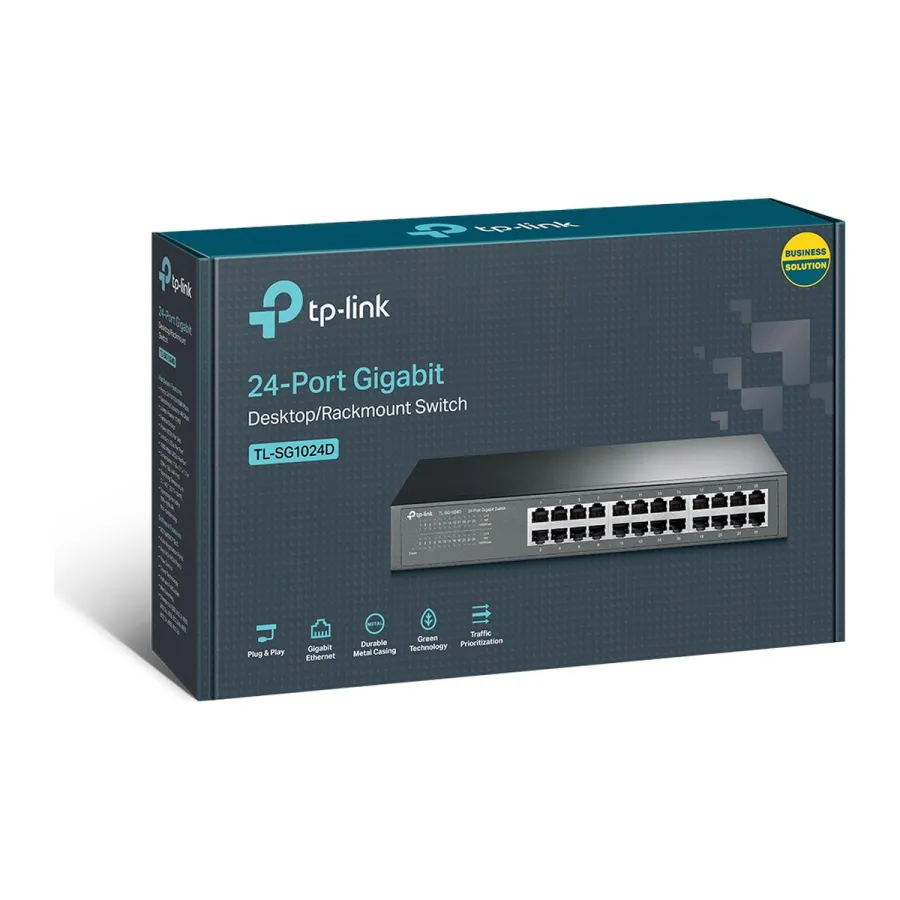 Коммутатор TP-Link TL-SG1024D / 24×Gigabit RJ45 / 10/100/1000 Mbps — фото 4