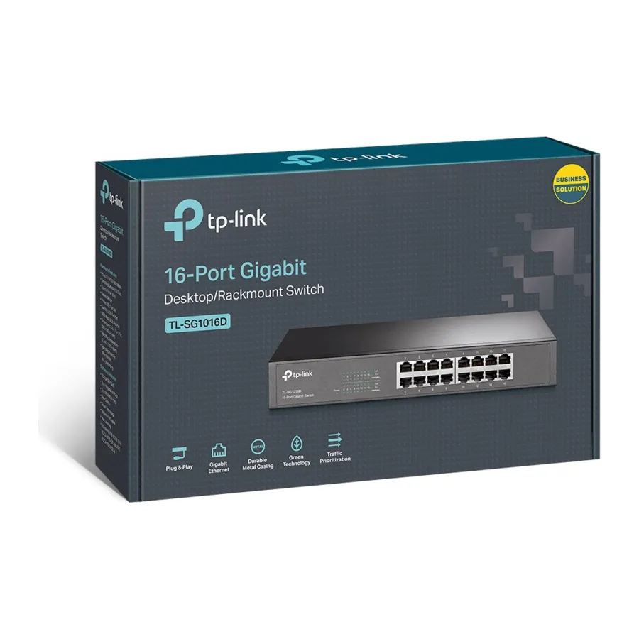 Коммутатор TP-Link TL-SG2016D / 16×Gigabit RJ45 / 10/100/1000 Mbps — фото 4