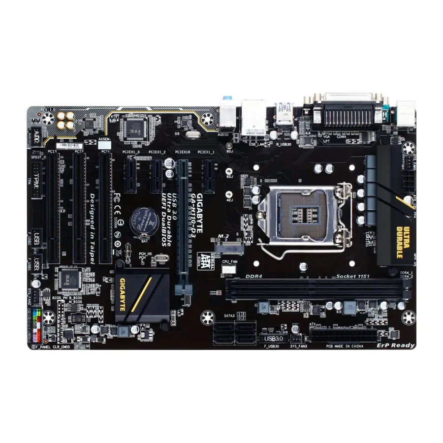 Материнская плата GIGABYTE GA-H110-D3 rev1.0 LGA1151 ATX 2DDR4 — фото 2