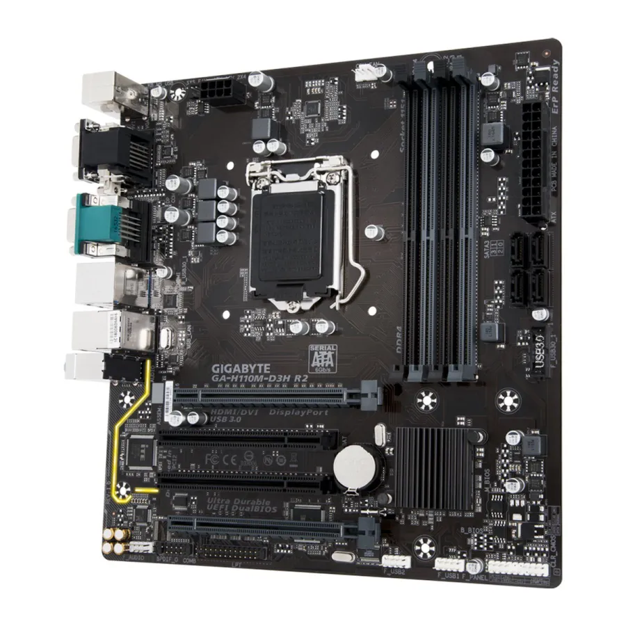 Материнская плата GIGABYTE GA-H110M-D3H R2 rev1.0 LGA1151 ATX 4DDR4 — фото 3