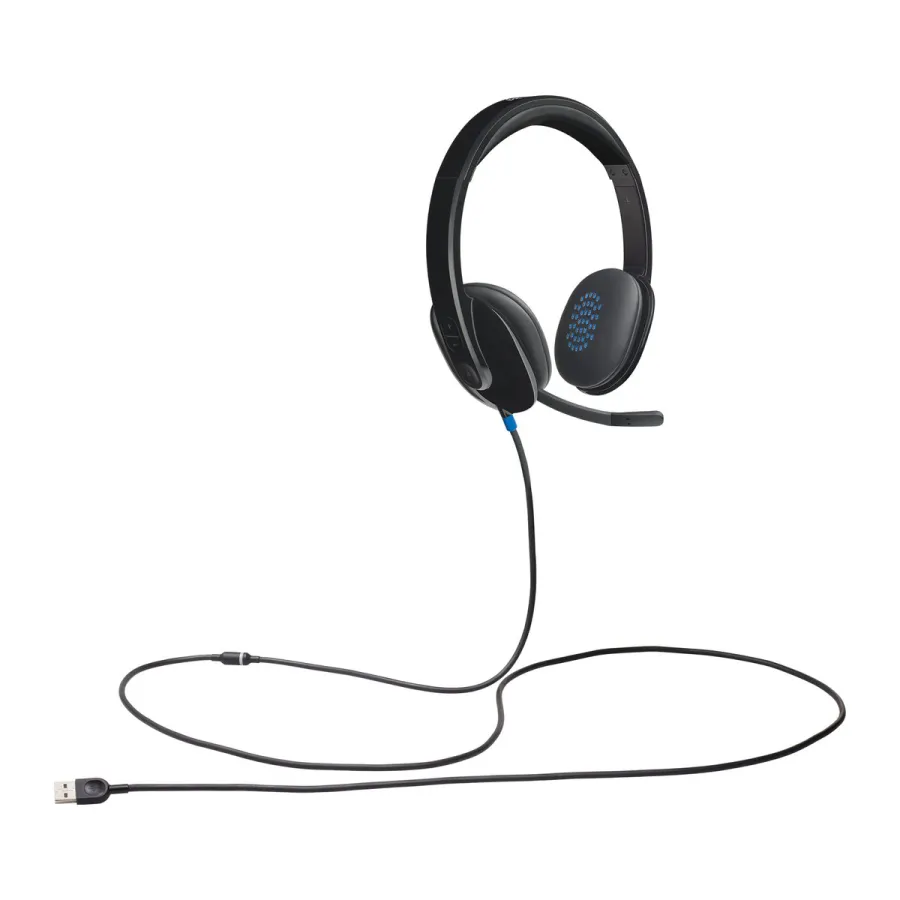 Наушники проводные Logitech H540 / USB / с микрофоном — фото 4