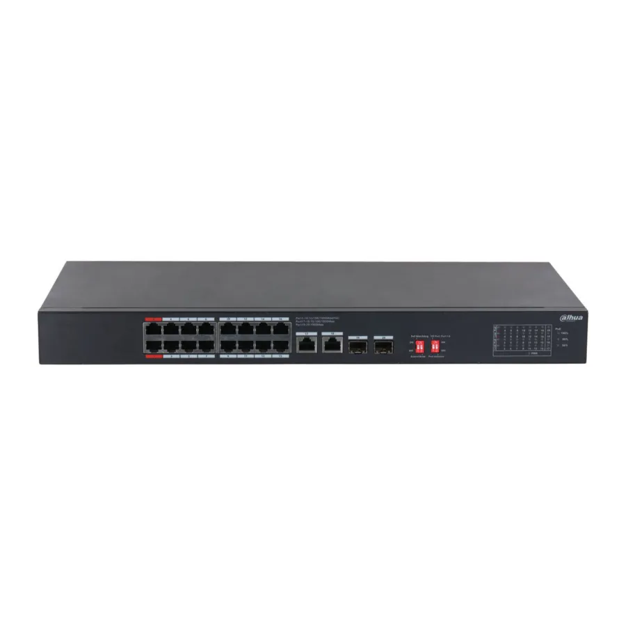 POE Неуправляемый коммутатор Dahua DH-S3220-16GT-190 — фото 2