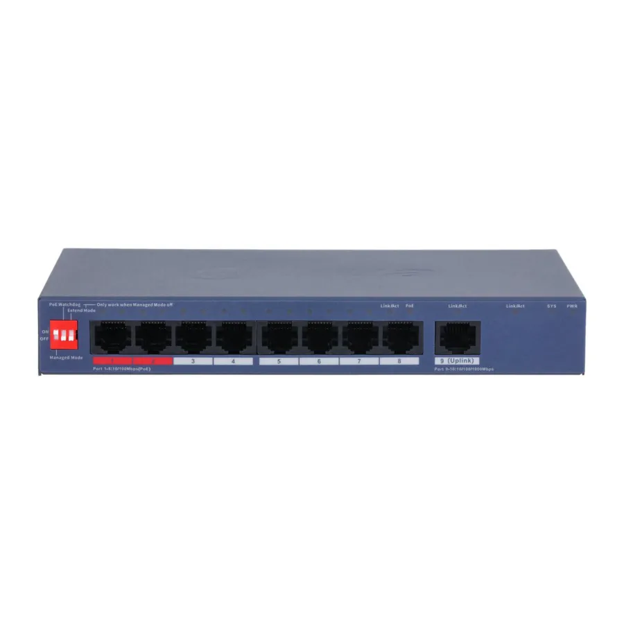 POE коммутатор Dahua DH-CS4009-8ET1GT-110 — фото 2